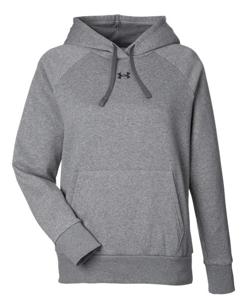 Women's Rival Fleece Hooded Sweatshirt — Castlerock Grey Light Heather/ Black