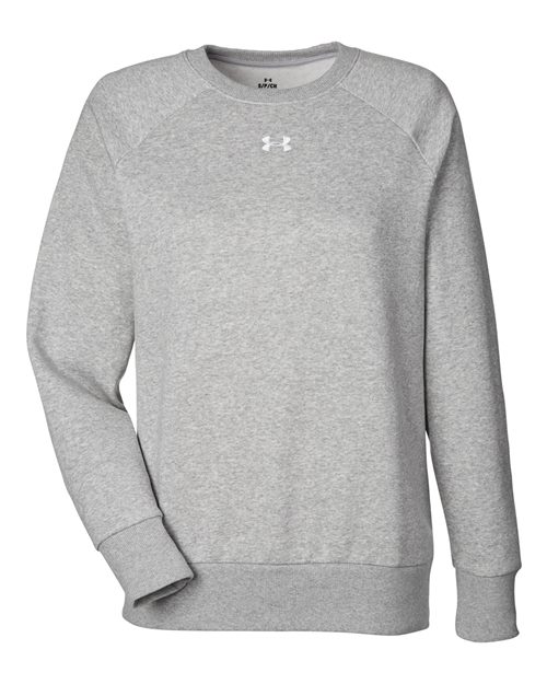 Women's Rival Fleece Crewneck Sweatshirt — Mod Grey Light Heather/ White