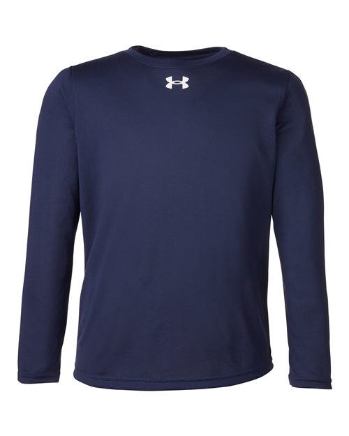 Youth Tech™ Team Long Sleeve T-Shirt — Midnight Navy/ White