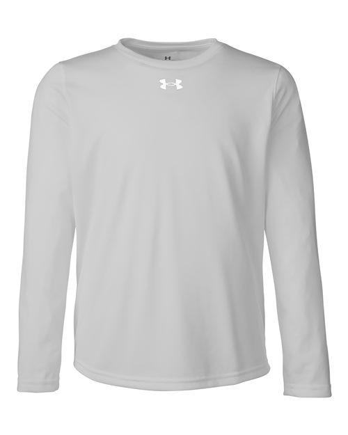 Youth Tech™ Team Long Sleeve T-Shirt — Mod Grey Light Heather/ White