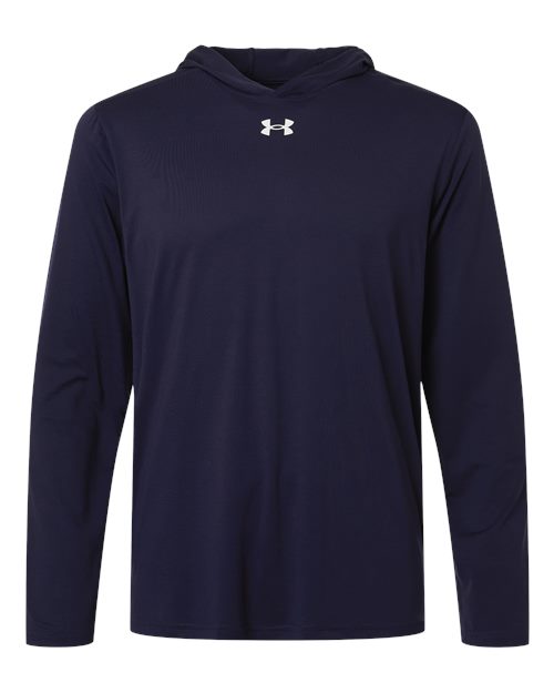 Men's Team Vanish Hooded Long Sleeve T-Shirt — Midnight Navy/ White