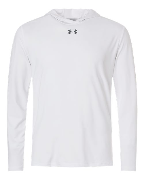 Men's Team Vanish Hooded Long Sleeve T-Shirt — White/ Pitch Grey