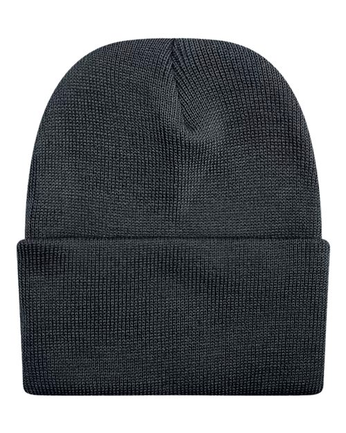 Solid Knit Ski Hat — Black